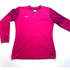 Nike Womans Magenta Pink Long Sleeve Club Goalie with Elbow Pads Size Large